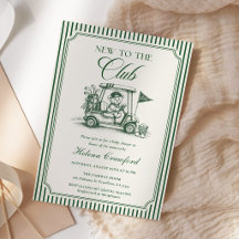 Ny till klubben Preppy Golf Baby Shower Teddybjörn