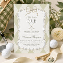 Ny till klubben Sagegrön golf baby shower