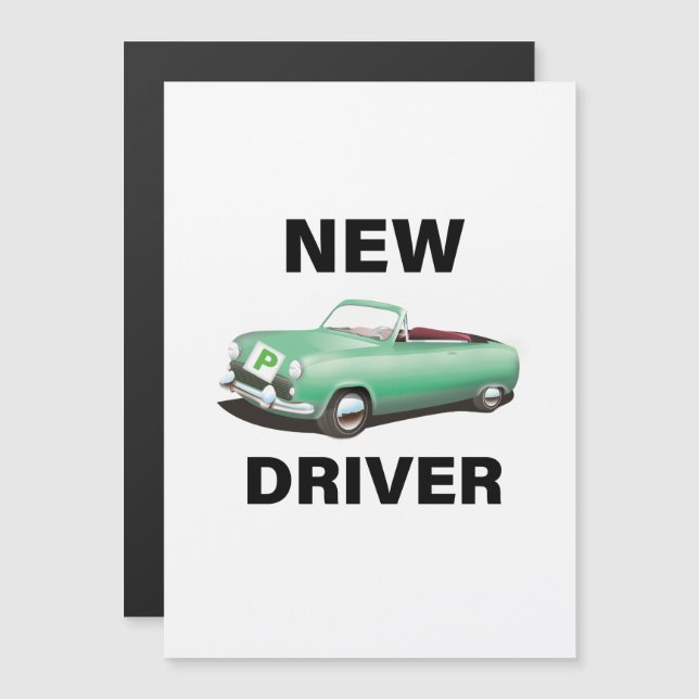Ny tillfällig bilförare (Fram/baksida)