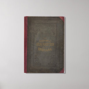 Ny topografisk kartbok och gazetteer av Indiana Canvastryck