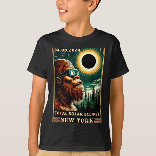 Ny total solförmörkelse York Bigfoot T Shirt (Framsida)