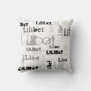 NY! Trendig Girls Namn Gift Wordoud Urban Chic Kudde