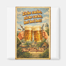 Ny Ulm MN Tysk Ölbok Oktoberfest Magnet