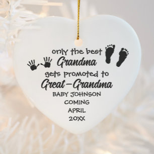 Ny Underbar mormor-Anpassningsbar Gift Keepie-jul Julgransprydnad Keramik