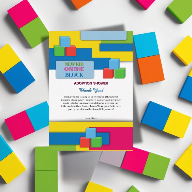 Ny unge på blocket Adoption Foster Barn Shower Tack Kort (Skapare uppladdad)