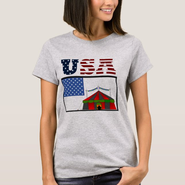 Ny USA Flagga T-Shirt (Framsida)