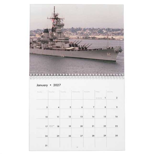 Ny USS - jerseykalender Kalender (Jan 2027)