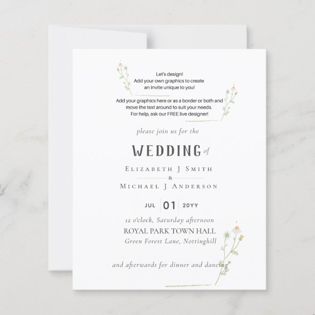 NY! UTFORMNING AV EGET WEDDING INVITE - Kvalitetsb (Framsida)
