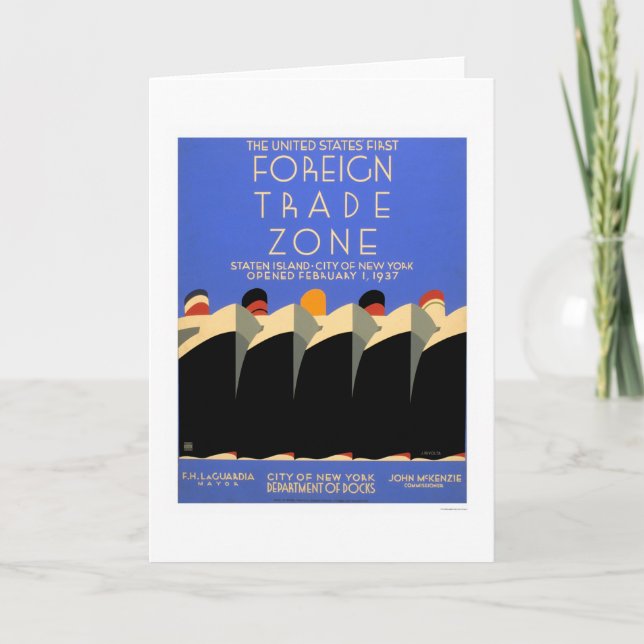 NY-utrikeshandelzon 1937 WPA Kort (Framsida)