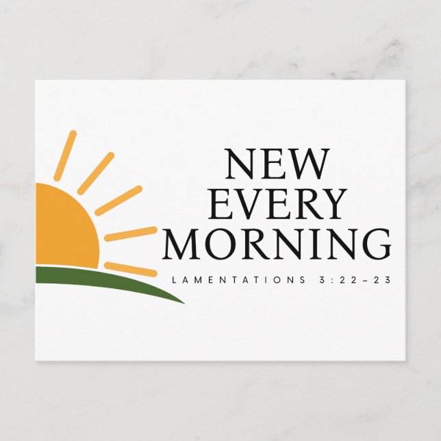 Ny Varje Morgon Kristet Kort (Framsida)
