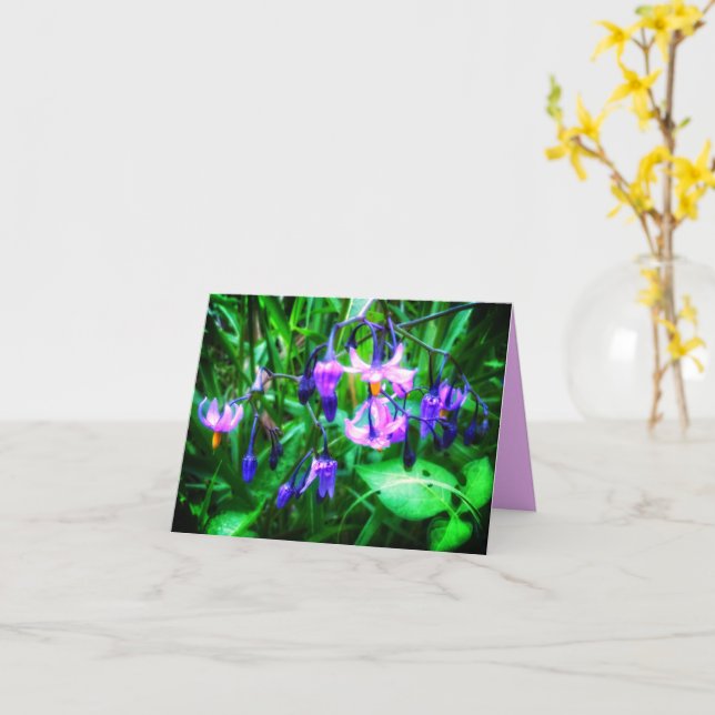 NY! VÅTMARKENS VILDABLOMMOR GRATTISKORT KORT (Gul blomma)