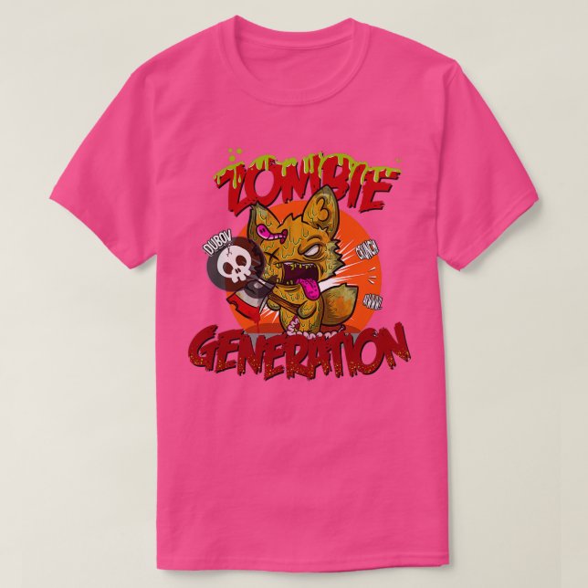 Ny version av ZOMBIE-räv T Shirt (Design framsida)