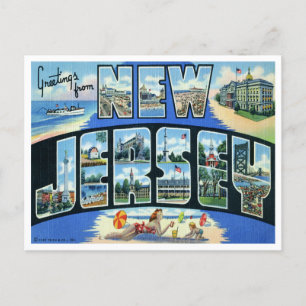 Ny vintage - jersey meddelande vykort