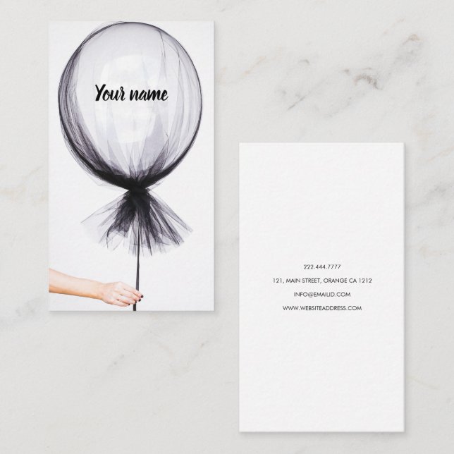 Ny visitkort för modekonstkreativ (Fram/baksida)