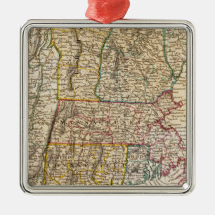 NY, Vt, Maine, NH, Mass, Conn, RI, NJ Julgransprydnad Metall