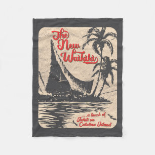 Ny Waikiki Tiki Bar Hawaiiansk Stil Retro 50-talss Fleecefilt