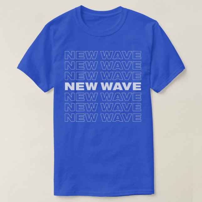 Ny WAVE-återställ upprepad design T Shirt (Design framsida)