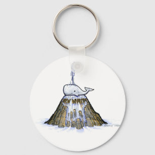 Ny Whalom fontän Collectible Keychain Nyckelring