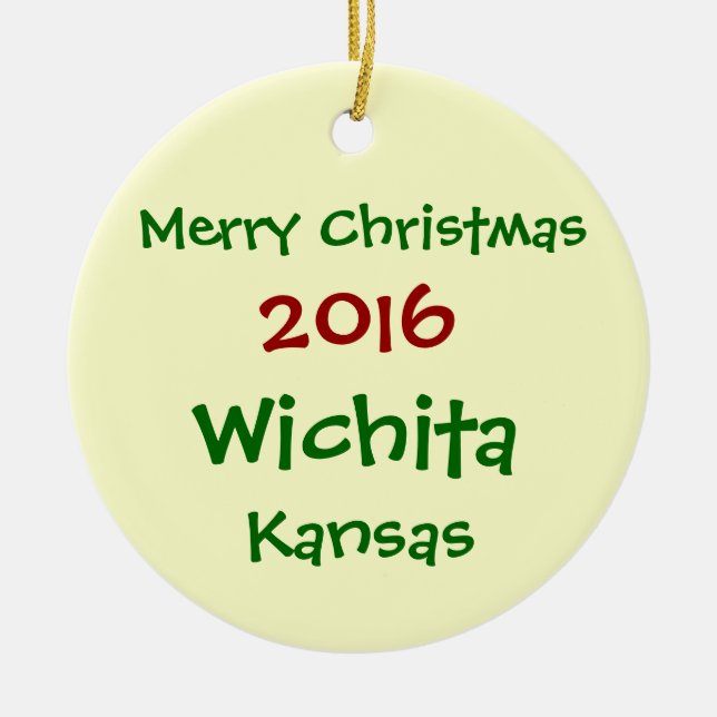 NY WICHITA KANSAS GOD JULPRYDNAD 2016 JULGRANSPRYDNAD KERAMIK (Framsidan)
