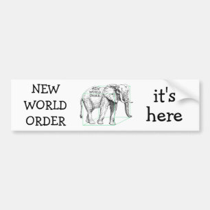 Ny World Order Bumper-etikett Bildekal