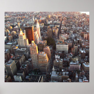 NY YORK CITY SKYLINE POSTER" POSTER
