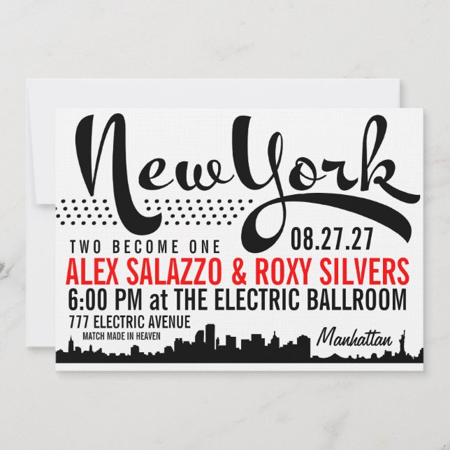 NY YORK-destinationsinbjudan Inbjudningar (Framsida)