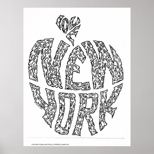 NY YORK kärlek efter NICHOLAS_COPYRIGHT_MIN... Poster (Framsidan)