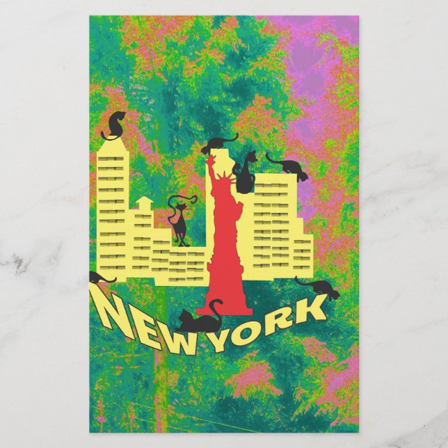 NY YORK-katt Brevpapper (Framsida)