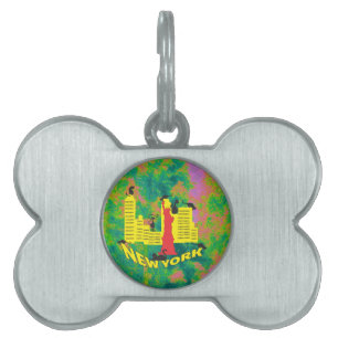 NY YORK-katt Namnbricka Husdjur
