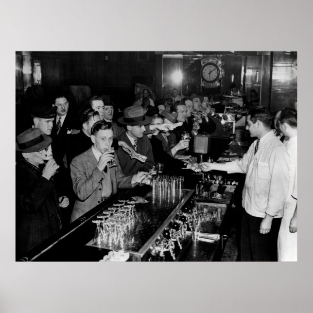 NY YORK LYCKLIG TIMME 1946 POSTER (Framsidan)