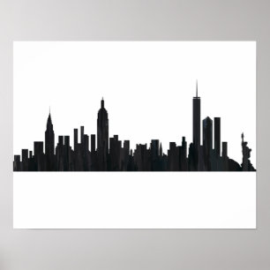 NY YORK, NY SKYLINE OILS - POSTER