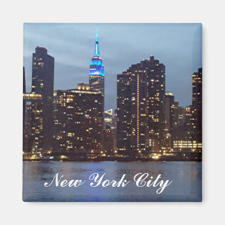 NY YORK SKYLINE I BLUE MAGNET