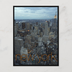 ny York-stad i skymningen Vykort