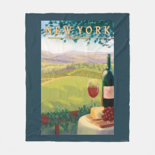 Ny YorkWine landplats Fleecefilt