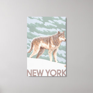 Ny YorkWolf plats Canvastryck
