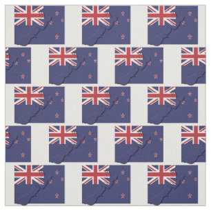 NY ZEALAND Karta-kontur Tyg