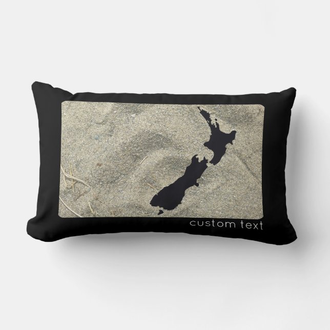 NY ZEALAND SAND BEACH BLACK NZ KIWIANA LUMBARKUDDE (Framsida)