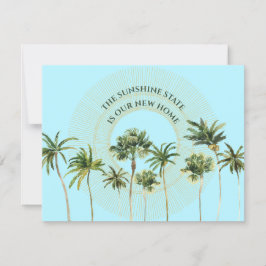 Nya adress Florida Handflatan Träd Flytta Meddelande