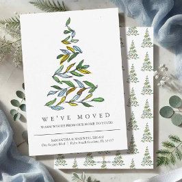 Nya adress Flytta Meddelande om julkort