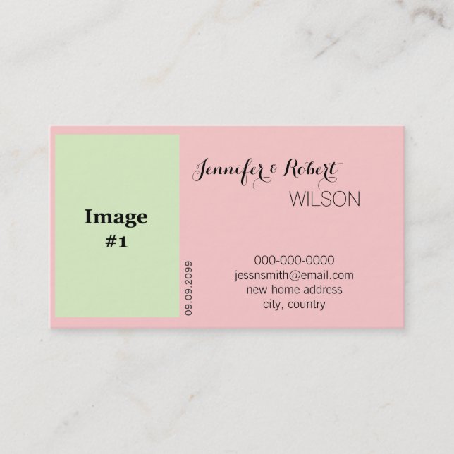 nya adress kort för blomma och blomsterodling i ro (Framsida)