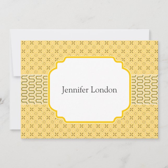 Nya adress meddelanden Golden Egyptian Mönster (Framsida)