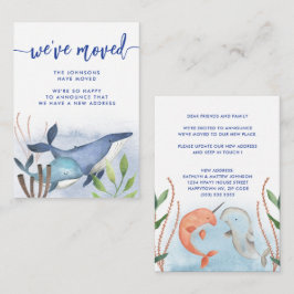 Nya adress meddelandet om Flytta av den ädla valsä Anteckningskort