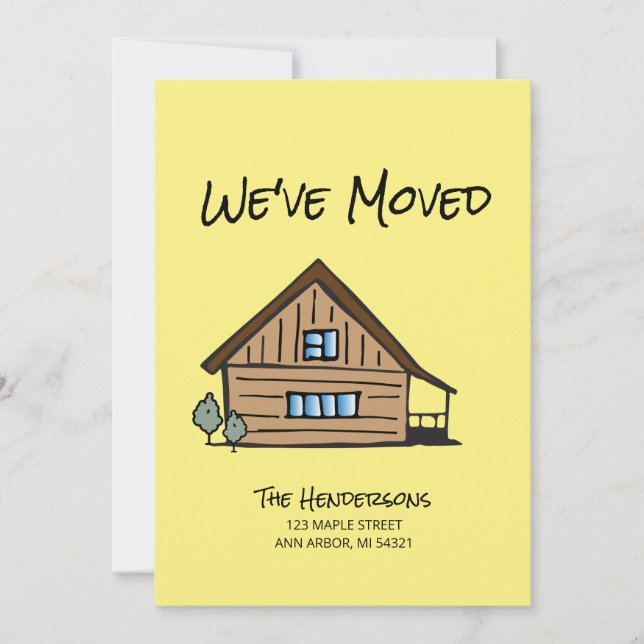 Nya adress Vi har flyttat Flytta Meddelande (Framsida)