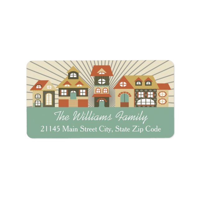 Nya Adressetiketter för just hemmet Flyttat (Framsidan)