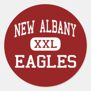 Nya Albany - örnar - kick - nya Albany Ohio Runt Klistermärke