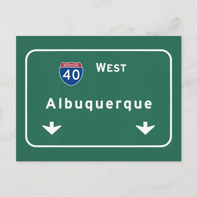 Nya Albuquerque - mexico nm Interstate huvudväg: Vykort (Framsida)