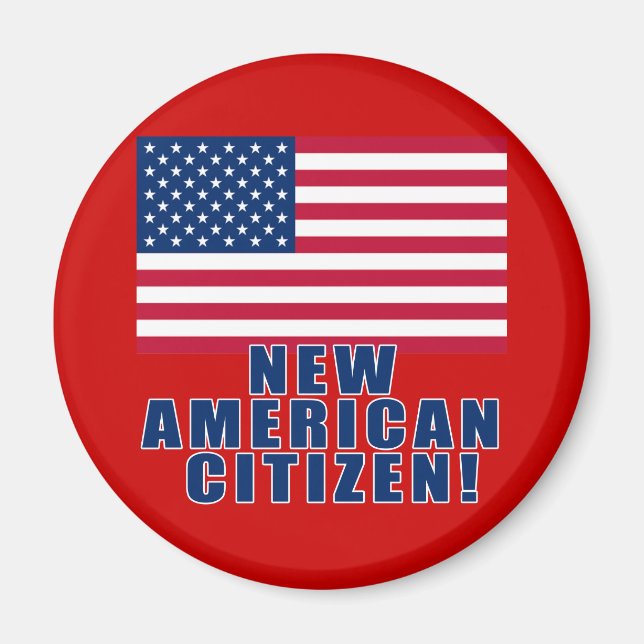 Nya amerikanska medborgargåvor och skjortor magnet (Framsidan)