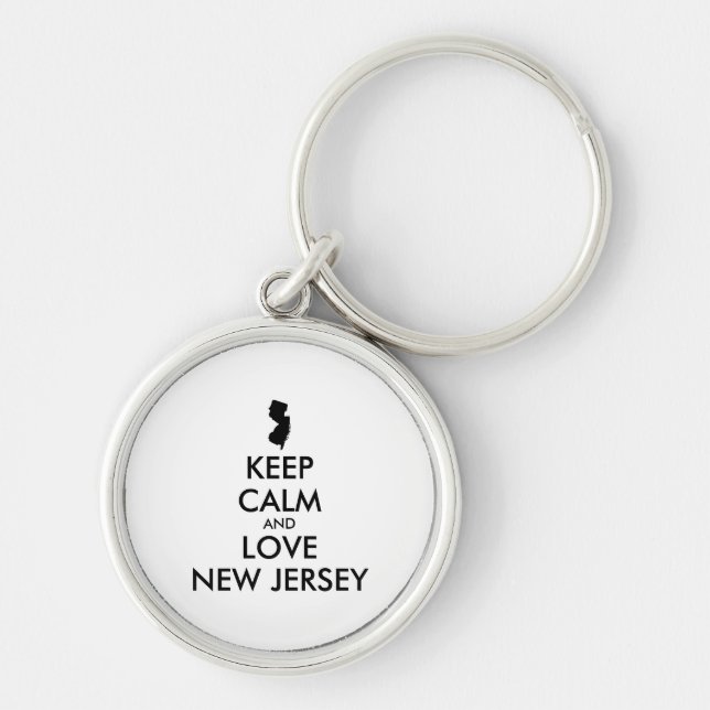 NYA anpassadeBEHÅLLALUGN och KÄRLEK - Jersey Rund Silverfärgad Nyckelring (Framsidan)