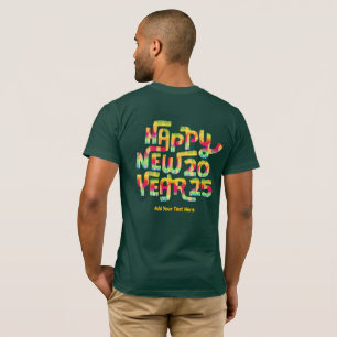 Nya år 2025 Trendig Färg Personlig T Shirt