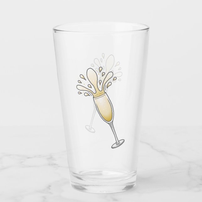 Nya år Champagne Glass Glaskopp (Framsida)